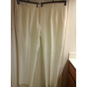 Lucelli, Men's Big & Tall Dress Pants, Size 58, Made To Tailor, Ivory, NWOT